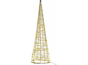 4251682269919 - Beliani - Outdoor Weihnachtsbeleuchtung led Tannenbaum Silber Eisen 57 cm mit Stromanschluss Weihnachtsdeko für Innen Außen - Silber