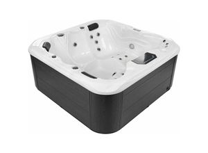 4251682275637 - Beliani - Outdoor Spa Weiß 31 Jetstream Düsen aus Sanitäracryl Jacuzzi Freistehend Groß Quadratisch 200 x 200 cm Modernes Design