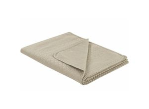 4251682278225 - Beliani - Tagesdecke Taupe mit Füllung aus Polyester 160 x 220 cm mit Geprägtem Muster Bettüberwurf Dekorativ für Doppelbett Schlafzimmer modern