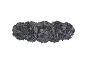 4251682278416 - Kunstschaffell Teppich Grau 60 x 180 cm Hochflor Fellform Pelzimitat Bettvorleger Überwurf für Sofa Sessel Stühle Modern - Grau 4251682278416 - Kunstschaffell Teppich Grau 60 x 180 cm Hochflor Fellform Pelzimitat Bettvorleger Überwurf für Sofa Sessel Stühle Modern - Grau