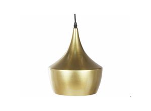 4251682278522 - Beliani - Hängelampe Gold Stahl orientalischer Look Schirm in Glockenform an schwarzem Kabel Wohnzimmer Schlafzimmer Flur Küche - Gold