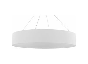 4251682281300 - Beliani - led Hängelampe Weiß Stahl u Acryl ø 60 cm Rund Ringform mit Langem Kabel Modern für Flur Küche Esstisch Wohnküche Hohe Decken Innenräume