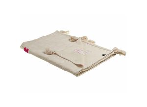 4251682285643 - Beliani - Decke Beige u Pink Baumwolle 130x180 cm Lama-Motiv mit Quasten Überwurf für Schlafzimmer Kinderzimmer - Weiß