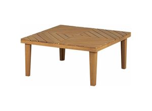 4251682287562 - Beliani - Outdoor Beistelltisch Hellbraun Akazienholz 70 x 70 cm Quadratisch Rustikal Modern für Terrasse Garten Balkon Möbel Außen Gartenausstattung