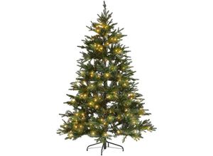 4251682289030 - Beliani - Künstlicher Weihnachtsbaum Grün 180 cm mit led Beleuchtung Lichterkette Weihnachtsdeko Weihnachten