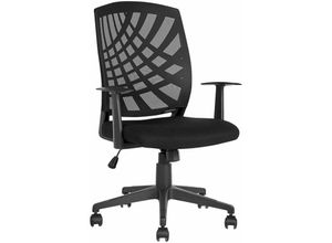 4251682290227 - Beliani - Bürostuhl Schwarz aus Stoff Höhenverstellbar Drehbar auf Rollen Bequemer Drehstuhl Modernes Design für Büro Home Office