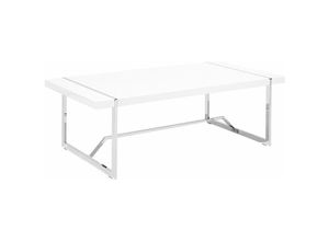 4251682293976 - Beliani - Couchtisch Weiß mit Silber 60 x 120 cm Rechteckig Elegant Modern