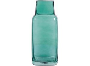 4251682294881 - Beliani - Blumenvase Smaragdgrün Glas 26 cm Hohe Flaschenform mit Breiter Öffnung Modern Tischdeko Wohnaccessoires Deko Glasvase für Wohnzimmer