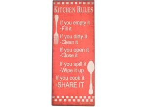 4251699800174 - Buri - Retro Blechschild 20x50cm Metallschild Wandbild Wandtafel Deko Nostalgie Vintage - kitchen rules 4251699800174 - Buri - Retro Blechschild 20x50cm Metallschild Wandbild Wandtafel Deko Nostalgie Vintage - kitchen rules