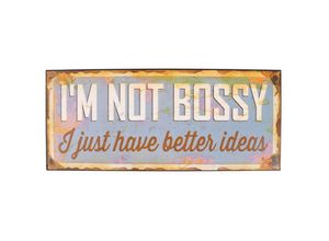 4251699800532 - Buri - Retro Blechschild 305x13cm Metallschild Wandbild Wandtafel Nostalgie Vintage - Im not bossy