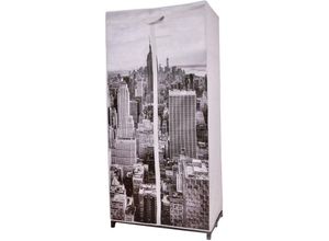 4251699800785 - Stoff-Kleiderschrank Textilschrank Campingschrank Garderobe Aufbewahrung Regal - New York
