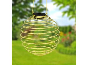 4251699803045 - Buri - led Solar-Spirallaterne 22cm Lampion Spirale Solarlampe Hängelaterne Gartendeko