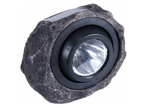 4251699804035 - Led Solar Gartenleuchte Granitsteinoptik Solarleuchte Leuchtstein warm- kaltweiß