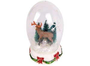 4251699807579 - Weihnachts-Glasdeko Schneekugel Weihnachtsdeko Winterdeko Hirsch Tannenbaum - Buri