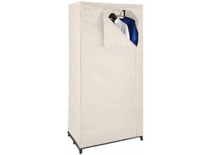 4251699810920 - Buri - Textil Kleiderschrank beige mit Kleiderstange Stoffschrank Faltschrank Garderobe