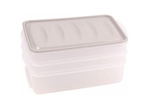 4251699813648 - Jelenia Plast - buri Aufschnittdosen-Set Aufschnittbox Frischhaltedose Kühlschrankdose Vorratsdose Farbehellgrau