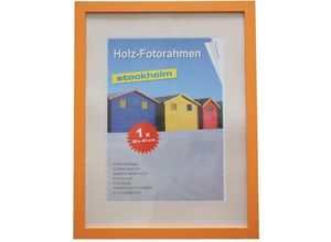 4251699815185 - Buri - Holz Fotorahmen Bilderrhalter 40x50 cm verschiedene Farben Dekoration Träger - orange