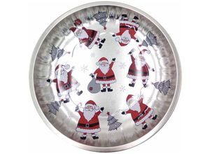 4251699816137 - Buri - Weihnachtsteller 26 cm Plätzchenteller Adventsdeko Nikolausteller Adventsteller - Weihnachtsmänner