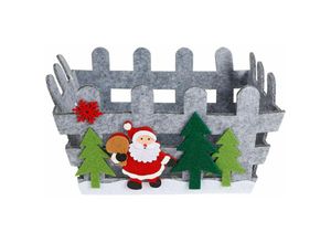 4251699824712 - Weihnachtsdeko Filz-Körbchen 23x16x13cm