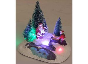 4251699827379 - Buri - Winterlandschaft mit LED-Beleuchtung Weihnachtsdeko Tannenbaum Winter Schnee