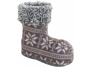 4251699827461 - Buri - Weihnachtsstiefel Nikolausstiefel Nikolausstrumpf Weihnachtsstrumpf Socke Deko - grau