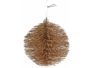 4251699827799 - Buri - Weihnachtsbaumdeko Bürste Anhänger Baumschmuck Christbaumkugeln ø 8cm Glitzer