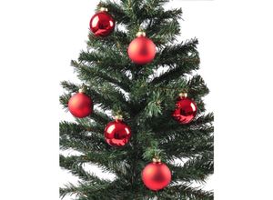 4251699828376 - Weihnachtsbaumkugeln 12er-Set rot Christbaumkugel Baumschmuck 4cm Weihnachtsdeko - rot - rot