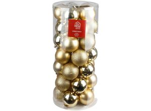 4251699828475 - Weihnachtsbaumkugeln gold 35-tlg Christbaumschmuck Baumschmuck Christbaumkugel