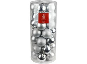 4251699828482 - Weihnachtsbaumkugeln silber 35-tlg Christbaumschmuck Baumschmuck Christbaumkugel