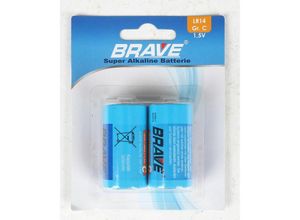 4251699836517 - Buri - 12x Brave Alkaline Batterien 2er Set GrC 15V LR14 Industrial Universal