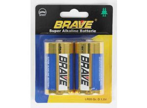 4251699839983 - Buri - 12x 2er-Set Brave Super Alkaline-Batterien LR20 15V GrD Großpackung 24 Stück