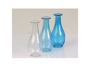 4251699842662 - Buri - 12x Glas Vasen 3er Set Dekoration Tisch Blumen Pflanzen Gefäß Strauß Flaschen