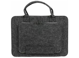 4251699872096 - Buri - Laptop-Tasche aus Filz Notebooktasche Schutzhülle Aktentasche Arbeitstasche Grau - dunkelgrau