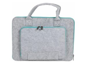 4251699872102 - Buri - Laptop-Tasche aus Filz Notebooktasche Schutzhülle Aktentasche Arbeitstasche Grau - hellgrau