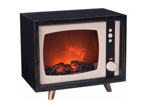 4251699874670 - 4x led Kamin Fernseher Nostalgie Kaminfeuer Tischkamin Flammeneffekt Deko 21x18