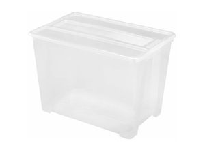 4251699875301 - Buri - tex Box 70L Aufbewahrungskiste Spielzeugkiste transparent mit Deckel 57x38x40cm