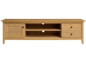 4251707138725 - Lowboard WOHN[GLÜCK]LICH BY INFANTIL Solvita Sideboards Gr B H T 180 cm x 51 cm x 40 cm 2 beige (gebeizt geölt) Lowboards TV-Board Schrank Kiefer massiv Breite 180 cm Landhaus