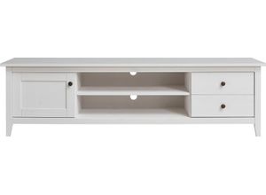 4251707138732 - Lowboard WOHN[GLÜCK]LICH BY INFANTIL Solvita Sideboards Gr B H T 180 cm x 51 cm x 40 cm 2 weiß Lowboards TV-Board Schrank Kiefer massiv Breite 180 cm Landhaus