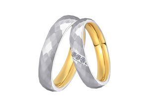 4251729811163 - Trauring Schmuck Geschenk Edelstahl Ehering Partnerring LIEBE Fingerringe Gr 60 mit Zirkonia Edelstahl 4 mm goldfarben (edelstahlfarben gelbgoldfarben kristallweiß) wahlweise mit oder ohne Zirkonia