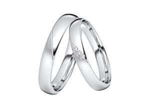 4251729812634 - Trauring Schmuck Geschenk Silber 925 Ehering Partnerring LIEBE Fingerringe Gr 48 mit Zirkonia Silber 925 (Sterlingsilber) 35 mm silberfarben (silberfarben kristallweiß) wahlweise mit oder ohne Zirkonia