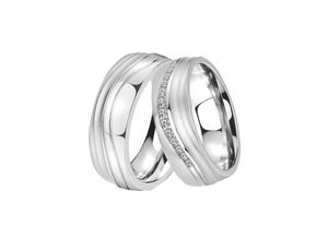 4251729867269 - Trauring Schmuck Geschenk Edelstahl Ehering Partnerring LIEBE Fingerringe Gr 54 mit Zirkonia Edelstahl 7 mm silberfarben (edelstahlfarben kristallweiß) wahlweise mit oder ohne Zirkonia