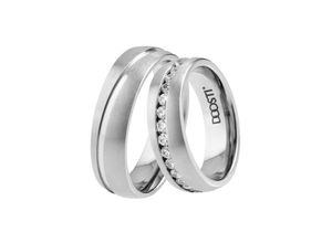 4251729892315 - Trauring Schmuck Geschenk TITAN Ehering Partnerring LIEBE Fingerringe Gr 56 ohne Zirkonia Titan 6 mm grau (titanfarben) Made in Germany - wahlweise mit oder ohne Zirkonia