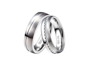 4251729893855 - Trauring Schmuck Geschenk Edelstahl Ehering Partnerring LIEBE Fingerringe Gr 60 mit Zirkonia Edelstahl 6 mm silberfarben (edelstahlfarben kristallweiß) wahlweise mit oder ohne Zirkonia