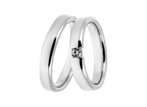 4251729895279 - Trauring Schmuck Geschenk Silber 925 Ehering Partnerring LIEBE Fingerringe Gr 58 ohne Zirkonia Silber 925 (Sterlingsilber) 4 mm silberfarben Made in Germany - wahlweise mit oder ohne Zirkonia