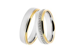 4251729895507 - Trauring Schmuck Geschenk Silber 925 Ehering Partnerring LIEBE Fingerringe Gr 50 ohne Zirkonia Silber 925 (Sterlingsilber) 5 mm goldfarben (silberfarben gelbgoldfarben) Made in Germany - wahlweise mit oder ohne Zirkonia