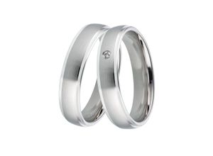 4251729896252 - Trauring Schmuck Geschenk Silber 925 Ehering Partnerring LIEBE Fingerringe Gr 52 ohne Zirkonia Silber 925 (Sterlingsilber) 5 mm silberfarben Made in Germany wahlweise mit oder ohne Zirkonia