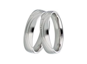 4251729896634 - Trauring Schmuck Geschenk Silber 925 Ehering Partnerring LIEBE Fingerringe Gr 52 ohne Brillanten Silber 925 (Sterlingsilber) 5 mm silberfarben Made in Germany wahlweise mit oder ohne Brillanten