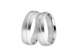 4251729897051 - Trauring Schmuck Geschenk Silber 925 Ehering Partnerring LIEBE Fingerringe Gr 58 003 ct SI = kleine Einschlüsse mit Brillanten Silber 925 (Sterlingsilber)-Diamanten 6 mm silberfarben Made in Germany wahlweise mit oder ohne Brillanten