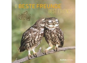 4251732340797 - Beste Freunde 2025 - Broschürenkalender 30x30 cm (30x60 geöffnet) - Kalender mit Platz für Notizen - Best Friends - Bildkalender - Wandkalender