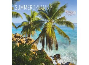 4251732340872 - Edition - Summer Dreams 2025 Broschürenkalender 30x30cm Wandkalender mit Platz für Notizen und Termine sommerliche Bilder Monatsübersicht un